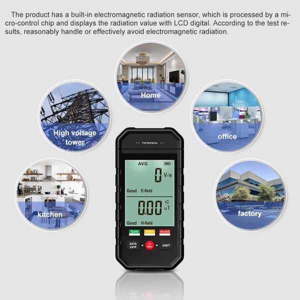 EMF Meter EMF Reader Strålingsdetektor Meter
