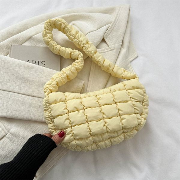 Axelväska Puffy Handväska GUL Yellow