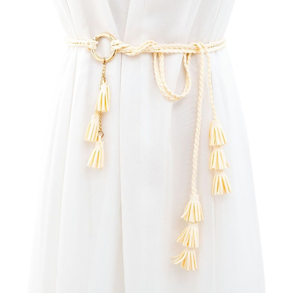 Kudottu vyötärönauha Bohemian vyötärönauha BEIGE beige