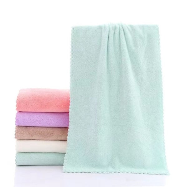 35*75cm Coral Velvet Towel kasvopyyhe VIHREÄ green