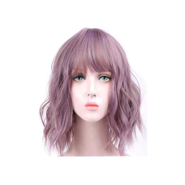 Parykk for kvinner med krøllete hår LILLA purple