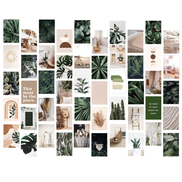 Estetiska bilder Botaniska väggcollagesats 70 STK 70 Pieces
