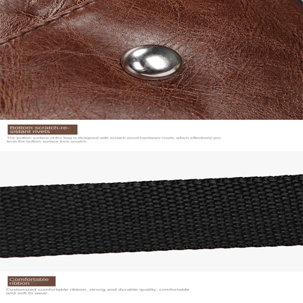 Bagage Holdall PU Läder Duffle KAFFE Coffee