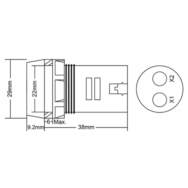 Digitaalinen Voltmeter Volt Voltage Tester Meter PUNAINEN Red