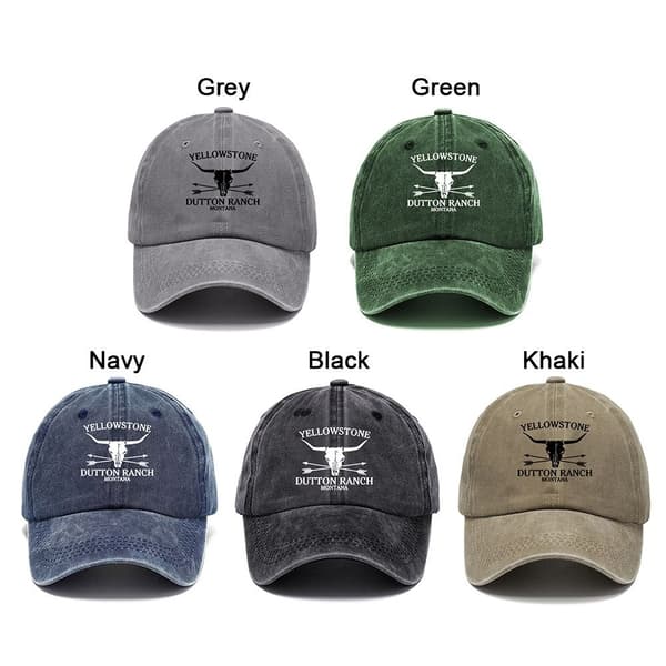 Brev Broderi Baseball Caps Distressed Faded Hatte GRÅ grey