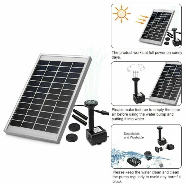 Solar Vandpumpe Solar Panel Powered Water Fountain Pool