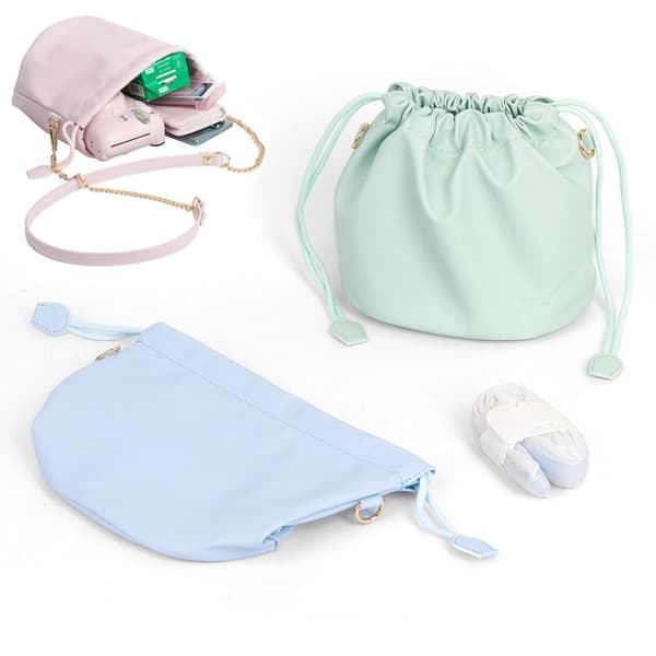 Instant Camera Crossbody-väska DSLR-dragsko VIT White