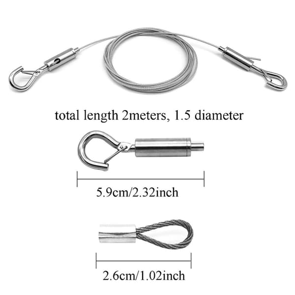 Bildhängande Tråd Vajer Kraftig 2M Length