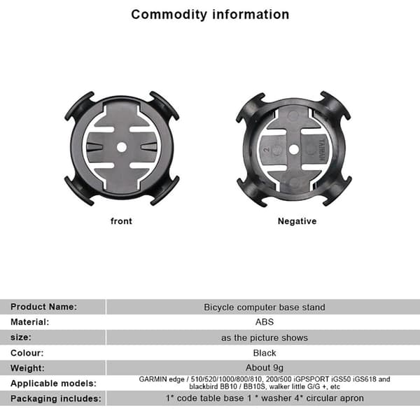 Sykkelmonteringsadapter Sykkelcomputerfester Sykkel GPS-base