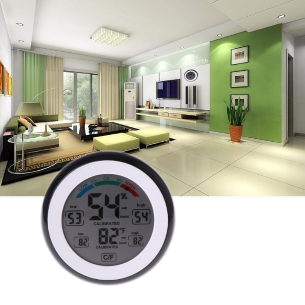 Digitalt termometer Hygrometer Temperatur fugtighedsmåler ROSE rose red