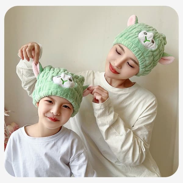 Dry Hair Cap Quick DryingPyyhe VIHREÄ Green