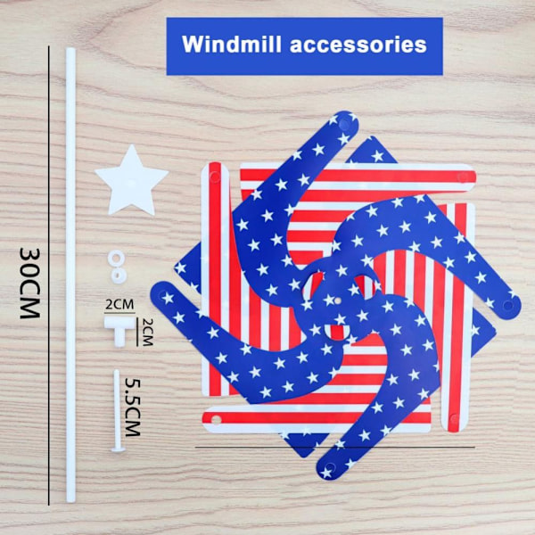 American Flag Windmill Lelu 19cm 19cm