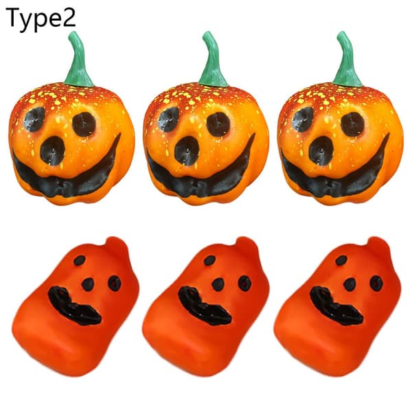 6 STK Halloween Grimase Græskar Funny Face Græskar TYPE1