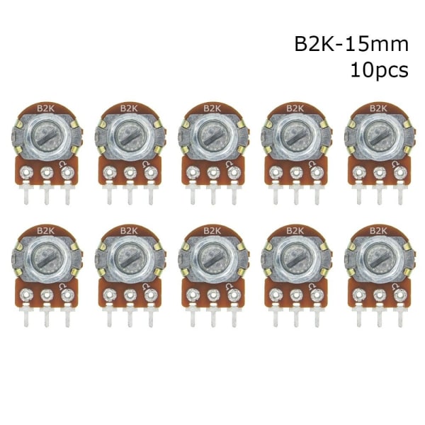 10 stk lineær potensiometer WH148N WH148 10 STK B2K-15MM 10 STK 10pcs B2K-15mm