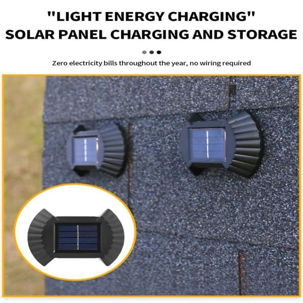 LED Solar Light Utvendig Vegglampe HVIT LYS-8LED HVIT white light-8LED