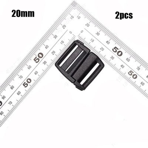2 stk Webbing strop spænde skyder fastener 2 2 2