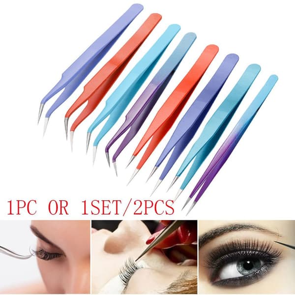8 st Lösögonfransar Pincett Lash Extension Tools Clip
