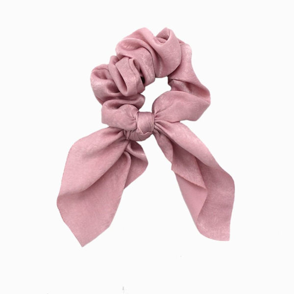 5 st Silk Scrunchie Bowknot Hårrep ROSA pink