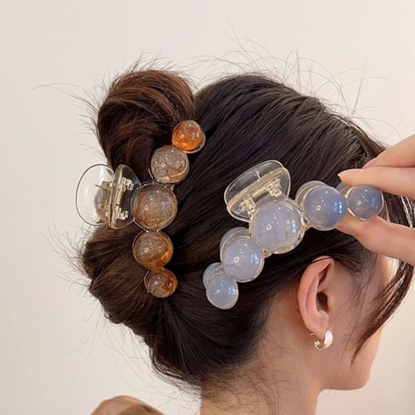 Pearl Hair Catch Jaw Clamp HARMAA Grey