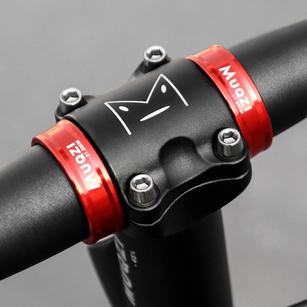 1 par Styr Låsering Lige Håndtag Limit-ring RØD 31,8MM Red 31.8MM