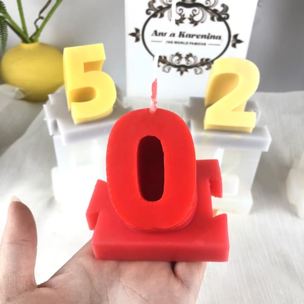 Numero kynttilän mold molds 5 5 5