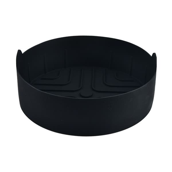 Paksu pyöreä silikoniastia ilmakeittimelle MUSTA black