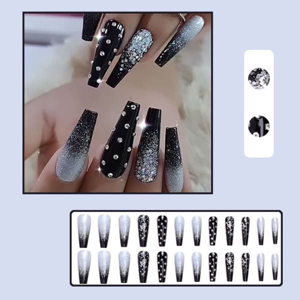 Fake Nails Long French 2 2 2