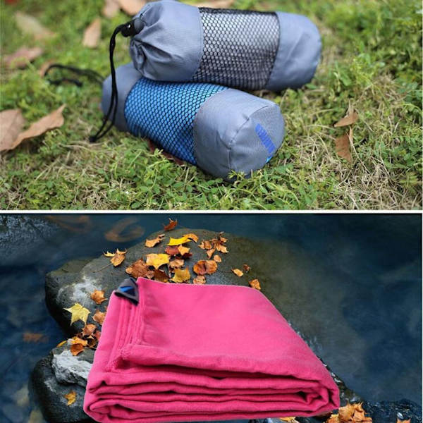 Utomhus mikrofiberhandduk Sporthandduk GRÅ Grey
