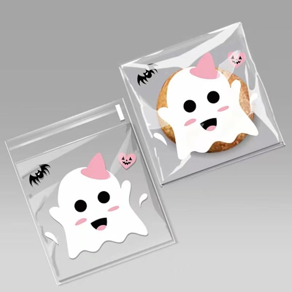 100 stk Halloween slikposer Plast slikposer GHOST GHOST Ghost