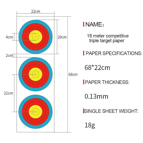 Archery Targets Paper Bue Arrow Targets Target Practice Paper
