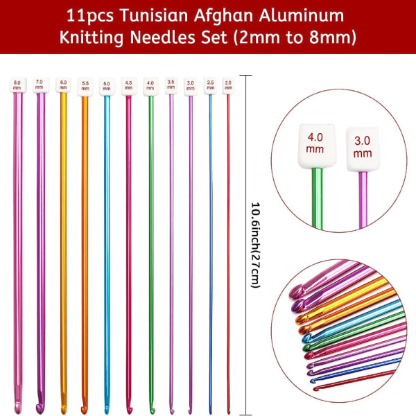 23 kpl set 12 kpl (3-10mm) puuta Neulonta