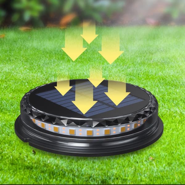 17LED Night Buried Light Solar Ground Light VIT LJUS VIT white light