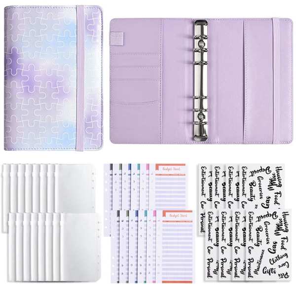 Budget Pärm Pengar Organizer för kontanter LILA STANDARD SET purple standard set-standard set
