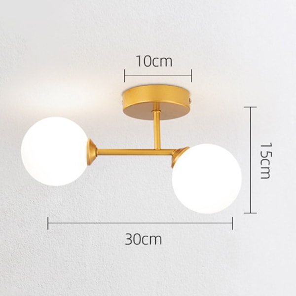 Modern LED-taklampa Enkel rund bollform guld