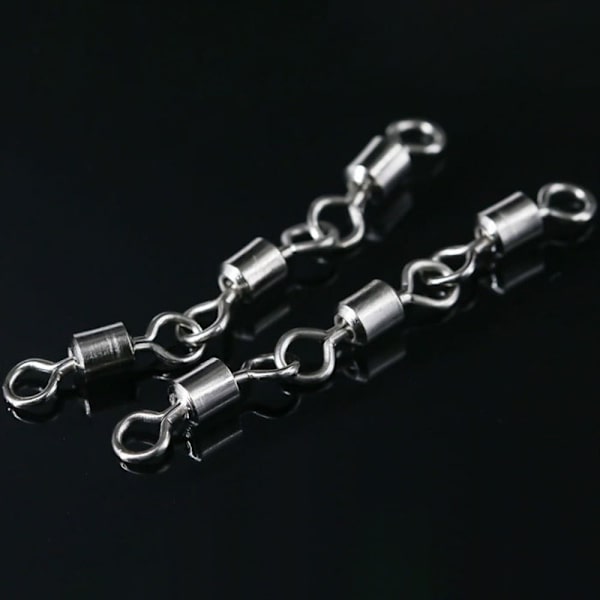 20 st Fishing Snap Connector med Pin Rolling Swivel 3 3 3