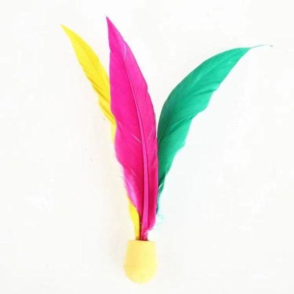 10 STK Farverige fjerbolde Feather Badminton Høj elastik