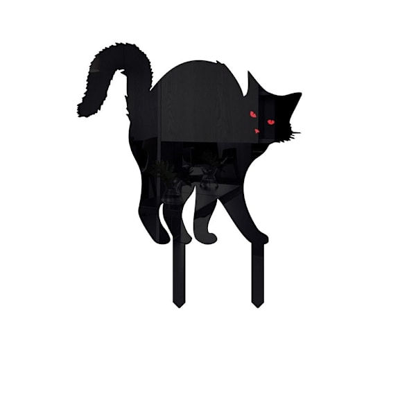 1 kpl / 3 kpl Black Cat Silhouette Stakes Halloween Scare Stakes B 1Pcs