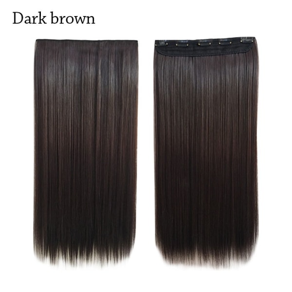 Lige hår parykstykke LYSEBRUN light brown
