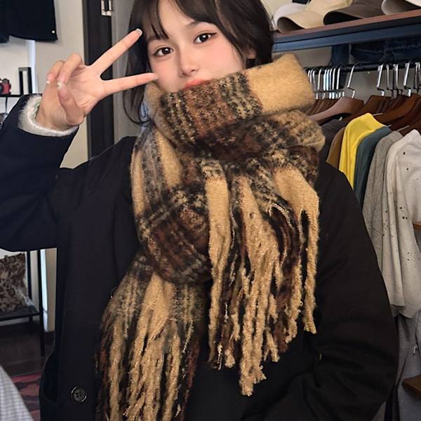 Dam Scarf Långa Scarves Tofs Sjal