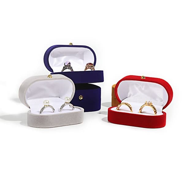 Sammet Smyckesfodral Case MÖRKRÖD dark red