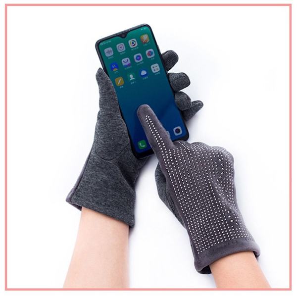 Rhinestone Handsker Varme Handsker SORT SORT black