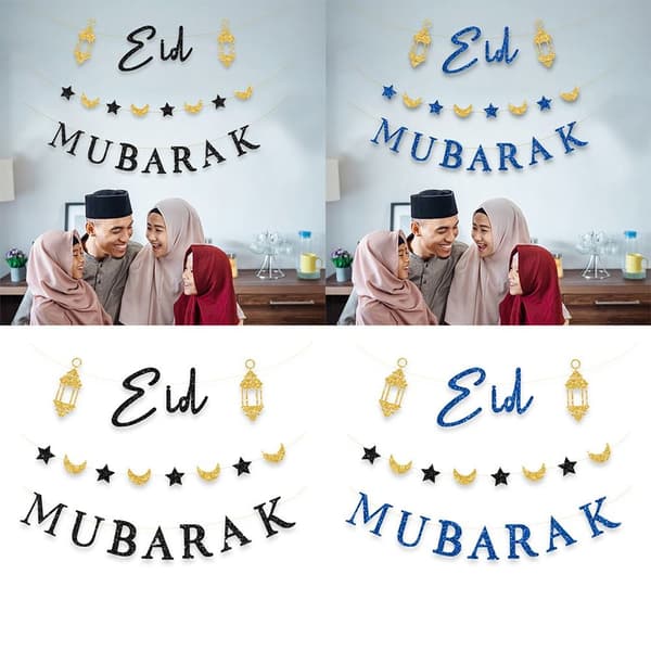 Ramadan Kareem -lippu Eid Mubarak -koristelippu