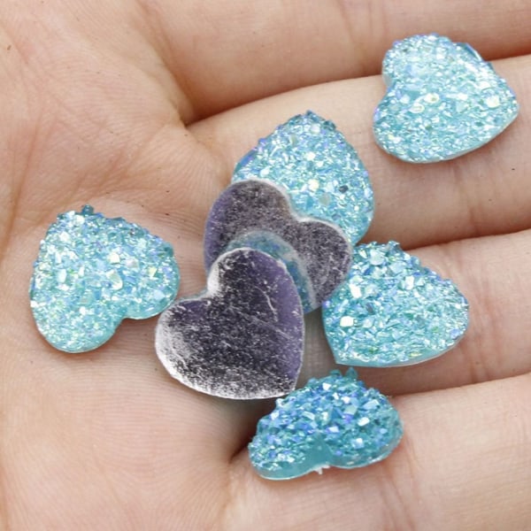 12 mm 100 st Glitter Heart Rhinestone Flatback Applique 5 5 5