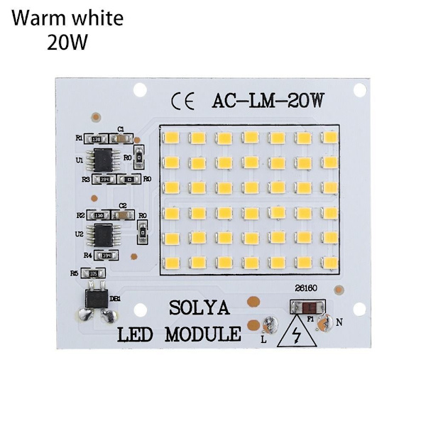 LED Chip Flood -valohelmet LÄMMINVALKOINEN 20W 20W warm white 20W-20W