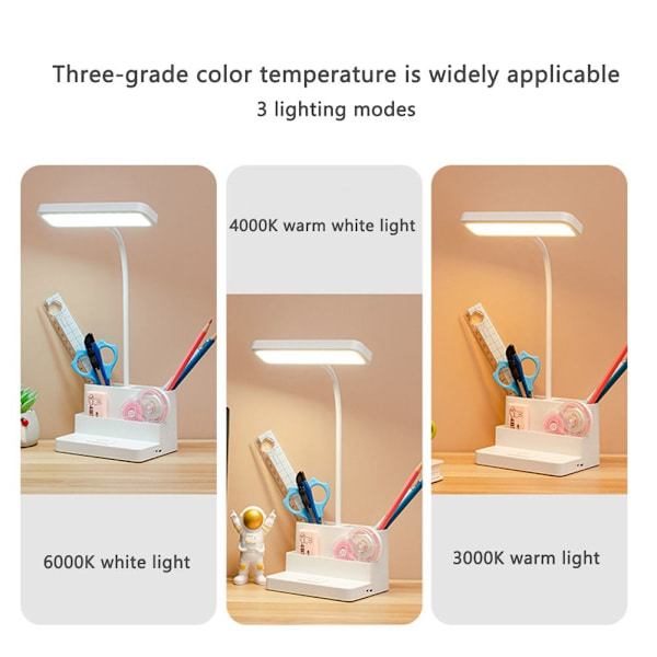 LED Bordlampe Læselys Lampe HVID White