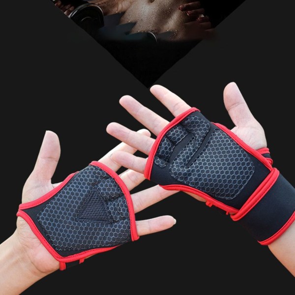 Gym Handskar Handledsträning Fitness RED M Red M