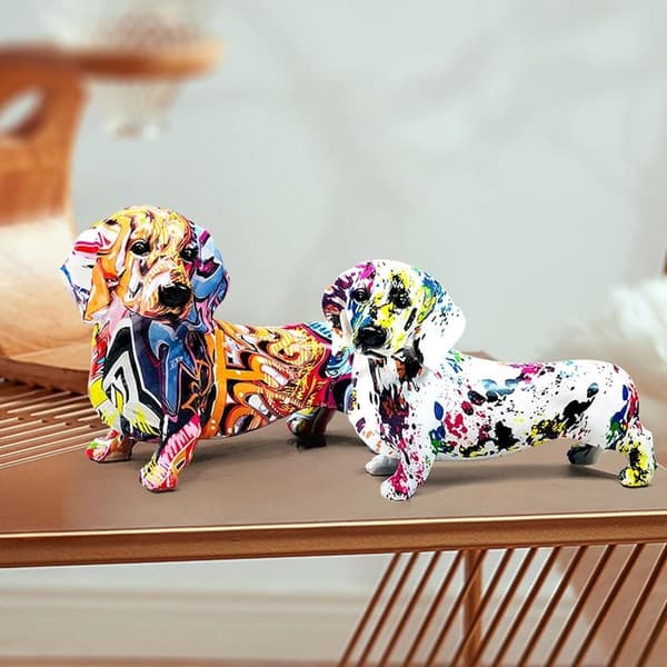 Dachshund Statue Graffiti Dyreskulptur 1 1 1