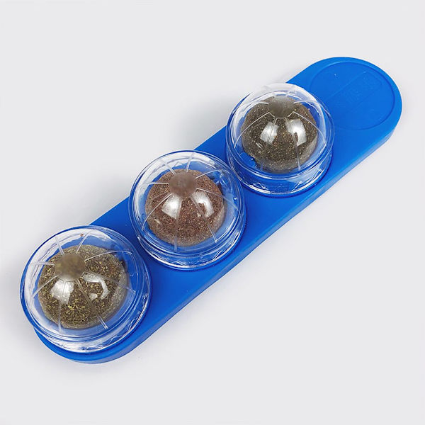 Natural Catnip Cat seinäkiinnitettävä pallolelu SININEN blue