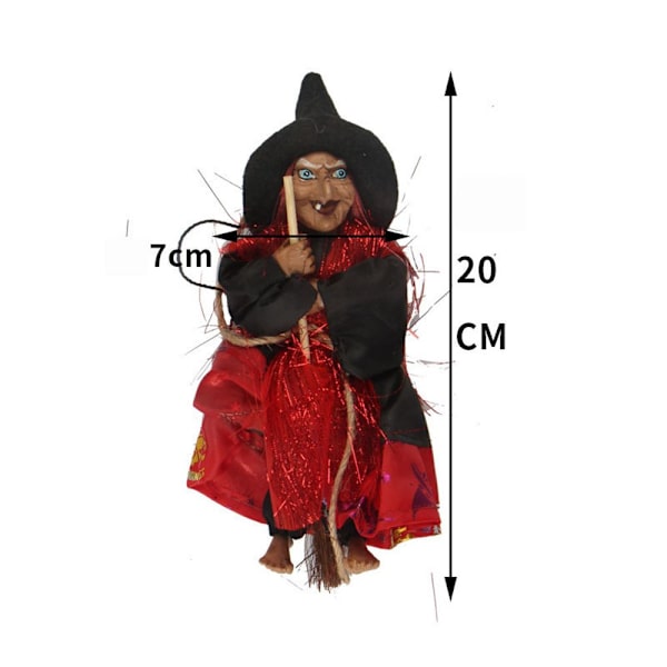 Halloween Ghost Festival Heksefigur hengende dukke Yellow