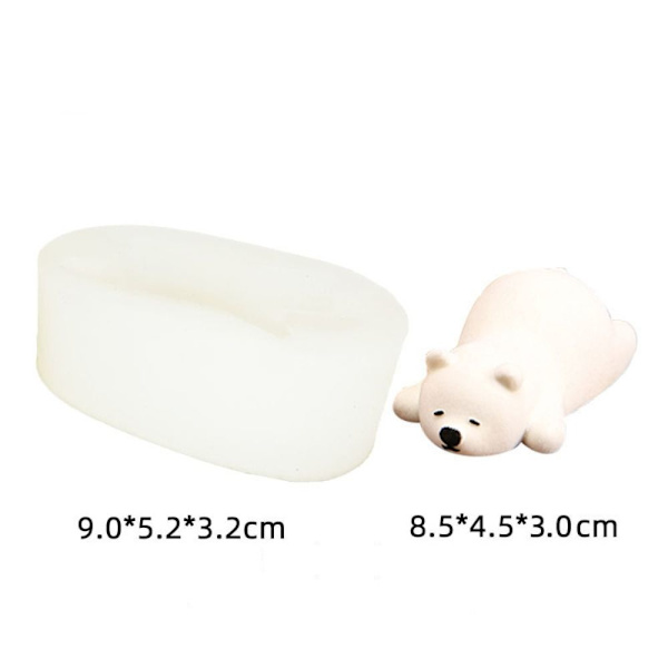 Polar Bear Candle Form 3D Art Wax Form 3 3 3